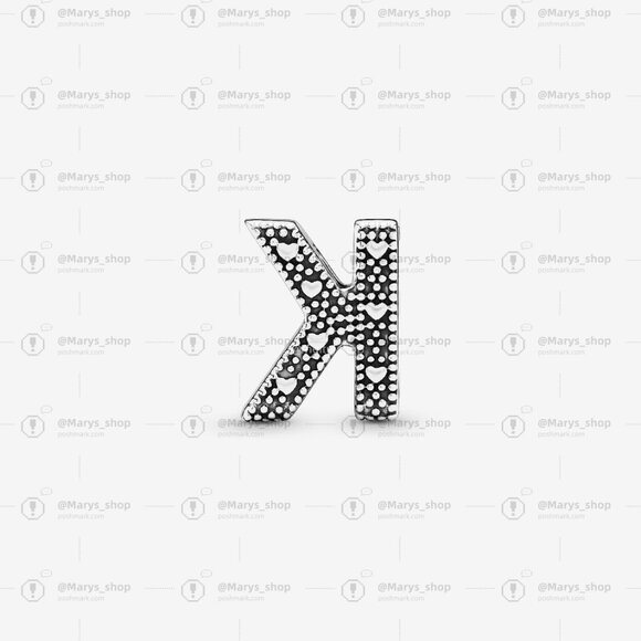 Pandora Letter K Alphabet Charm - Picture 3 of 6